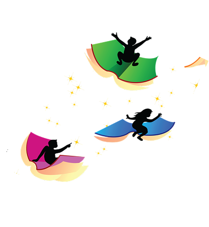 flying books on the right