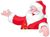 santa claus friendly showing the products